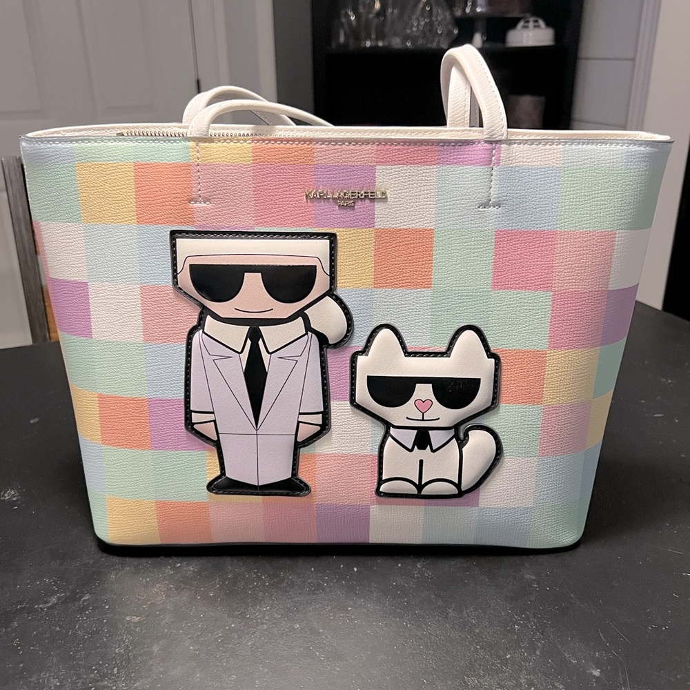 Like New! Karl Lagerfeld Multicolor Tote